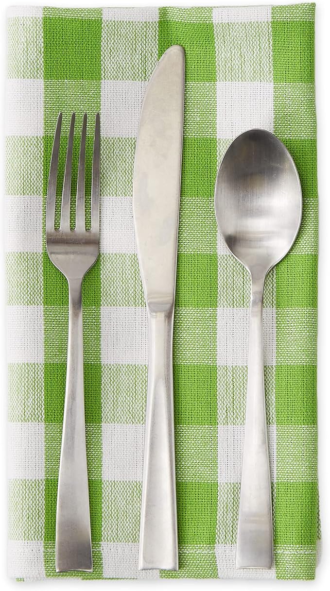 DII Checkered Tabletop Collection 100% Cotton, Machine Washable, Napkin Set - Image 3