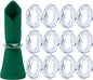 ALPHA Living HOME Transparent Acrylic Napkin Rings - Set of 12 Elegant Serviette Holders for Wedding, Party, Dining Table & Holiday Décor - Clear Napkin Rings by