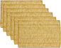 Sweet Home Collection 100% Cotton Placemats for Dining Room Rectangle Two Tone Woven Fabric 13" x 19" Soft Durable Table Mat Set, Set of 4, Orange