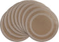PIGCHCY Round Placemat Set of 8 Vinyl Washable Kitchen 15 inch Table Placemats for Wedding Holiday Party (8pcs Round, Champagne)