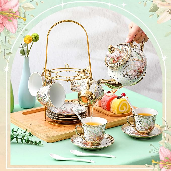 Zhehao 20 Pcs Porcelain Tea Set - Image 3