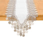 White Beige Floral Lace Table Runner Dresser Scarf | Floral Lace Border by Winotic