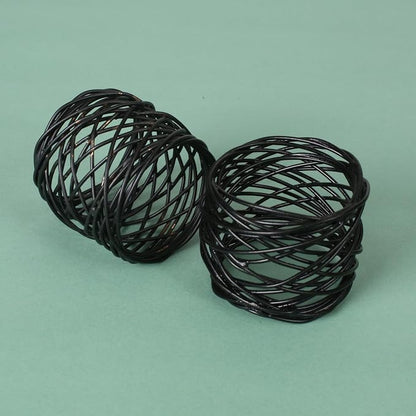 ALPHA Living HOME 12 Pcs Modern Metal Napkin Rings - Image 7