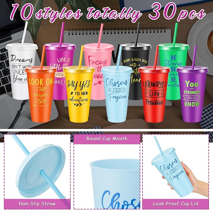 Uiifan 30 Pcs Inspirational Cups Bulk - Image 3