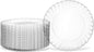 Premium Hard Plastic Plate Set 50 x 9” Clear Round Plates by OasisCreations