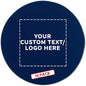 10 Round Foam Bud Coasters Pack, 4 inch - Customizable Text, Logo - PU Foam, Party Favor - Navy Blue