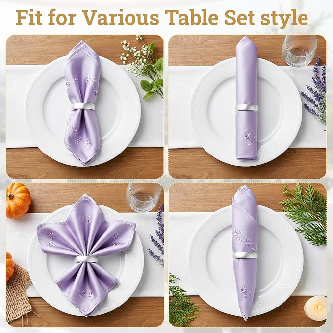 Suream 24 Packs Napkins Rings, Metal Napkin Holders - Image 4