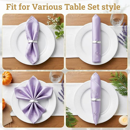 Suream 24 Packs Napkins Rings, Metal Napkin Holders - Image 4