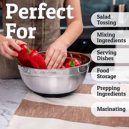 6pc Stainless Steel Mixing Bowls - Image 4