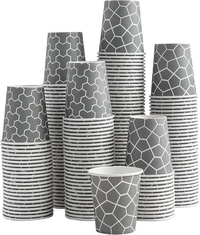 300 Pack 5oz Bathroom Paper Cups, Disposable Dixie Small Cups | Leak-Proof by Huifany