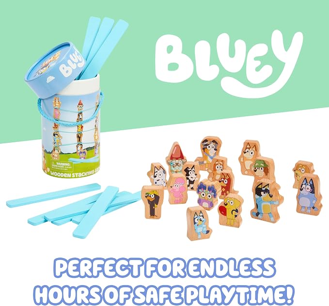 Bluey Stacking Game, Spin & Balance 15 Character Pieces - Image 6