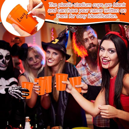 Yungyan 50 Pack 16 oz Stadium Cups Reusable Plastic Cups Blank Drink Stadium - Image 4