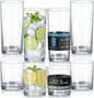 Zulay Kitchen Plastic Drinking Glasses – Mixed 16oz & 12oz Acrylic Shatterproof by ZulayKitchen
