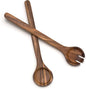Lipper International Acacia Round Salad Servers, One Pair by LipperInternational