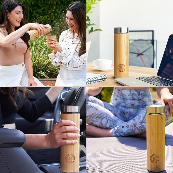 Leaflife Premium Bamboo Tea Infuser Bottle - Image 6