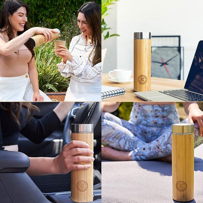 Leaflife Premium Bamboo Tea Infuser Bottle - Image 6