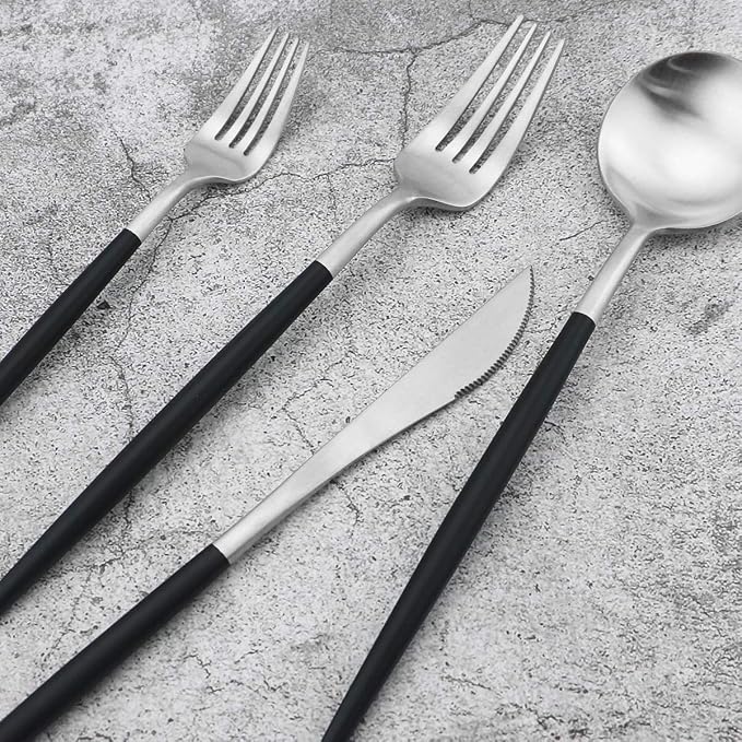 20-Piece 18/10 Stainless Steel Flatware Silverware, Luxury Dinnerware Set - Image 7