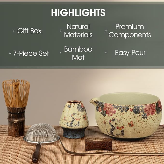 Matcha Set, 7-Piece Matcha Whisk Set - Image 2