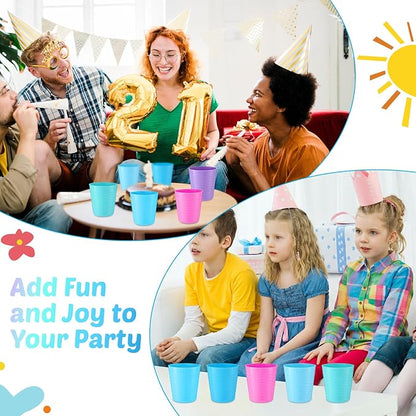 Eccliy 36 Pcs Kids Cups Bulk, 8 oz Plastic Toddler Drinking Cups Unbreakable - Image 5