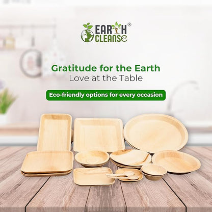 The Palm Dinnerware – Palm Plates 10 Inch Round (25 Pack) | Compostable & Biodegradable | Like Bamboo & Wooden Disposable Plates | Microwave & Oven Safe | Eco-Friendly Party Dinnerware