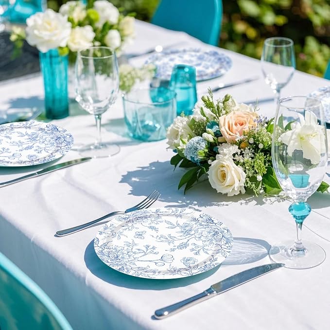 WRAPAHOLIC 25Pcs Floral Paper Plates - Image 6