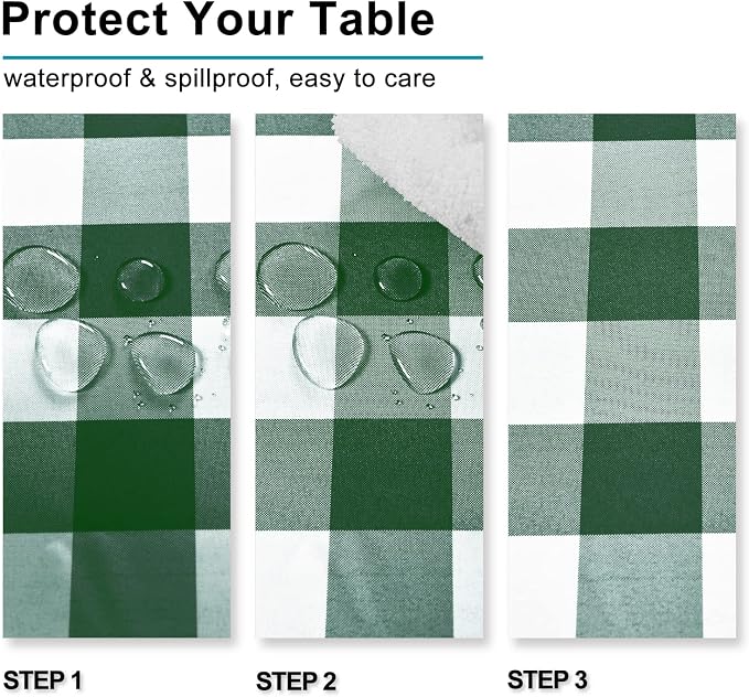 60 x 120 Inch Checkered Tablecloth Rectangle - Image 3