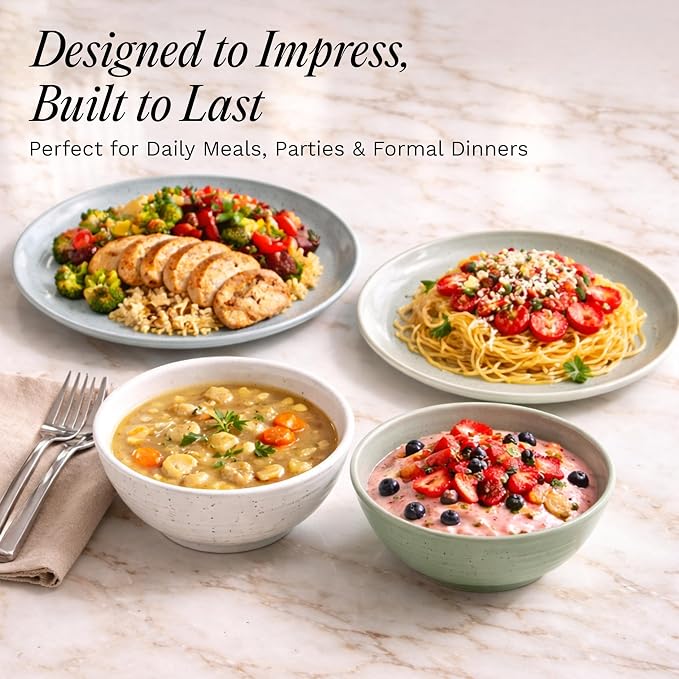 Sango Siterra Artist's Blend 16-Piece Stoneware Dinnerware Set - Image 7