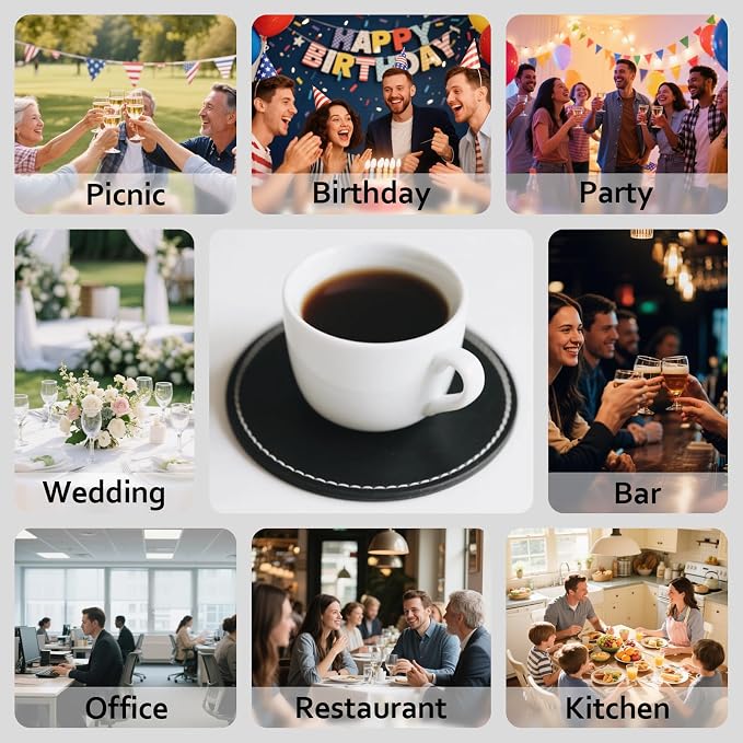 Custom Personalized Leather Coasters - Image 5
