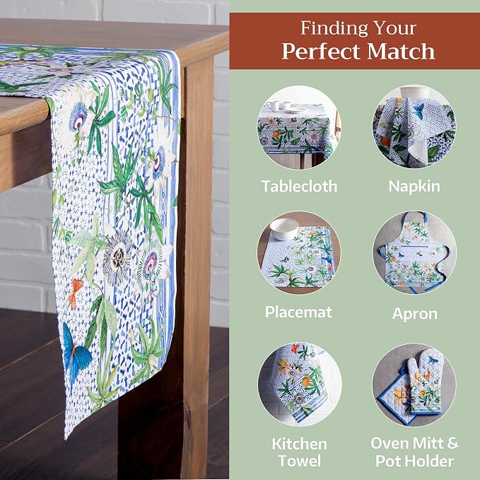 Maison d' Hermine Table Runner 100% Cotton 14.50" x 72" | Table Runners 72 - Image 5