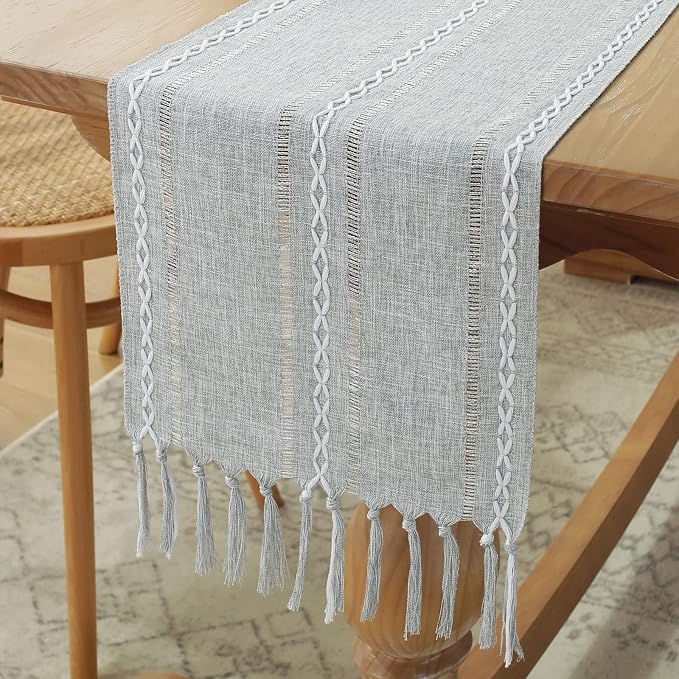 Wracra Rustic Linen Table Runner - Image 6