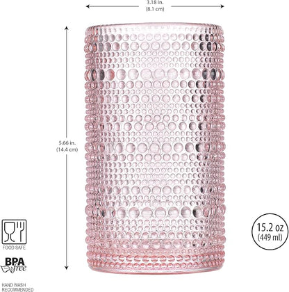 Glaver's Hobnail Drinking Glasses, Beaded Drinking Glasses, Bubble Glasses - Image 4