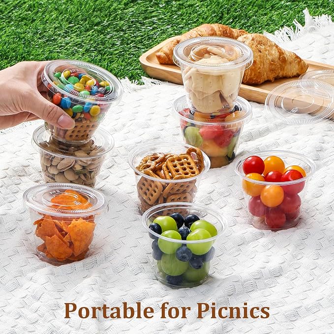 AOZITA [50 Sets, 9 oz Clear Plastic Cups - Image 6