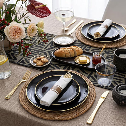 KIRE 175Pcs Black Plates Disposable - Image 8