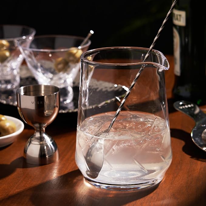 Viski Burke Cocktail Mixing Glass, Bartender and Barware Essentials, Geometric - Image 5