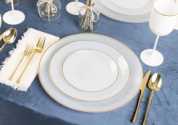 PLASTICPRO 32 Piece Combo Plates Set includes 16-7'' inch Plate & 16-10'' inch - Image 2