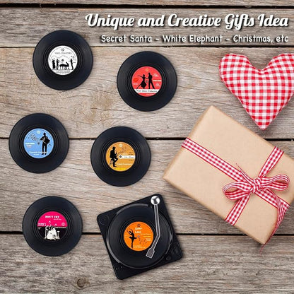 Retro Vinyl Record Coasters - Image 4