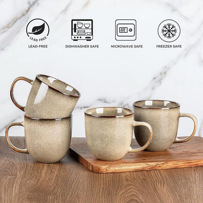AmorArc 12oz Coffee Mugs, Ceramic Coffee Mugs set of 6 - Image 4