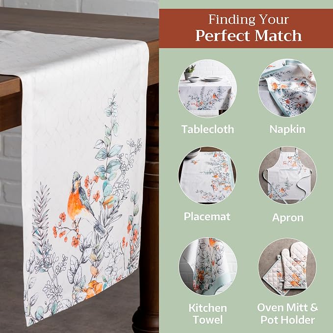 Maison d' Hermine Table Runner 100% Cotton 14.50" x 72" | Table Runners 72 - Image 5