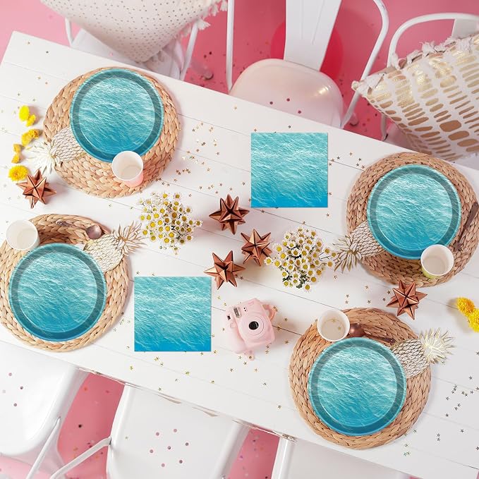 40 Pcs Ocean Sea Plates and Napkins, Ocean Party Supplies, Serves 20 | - Image 6