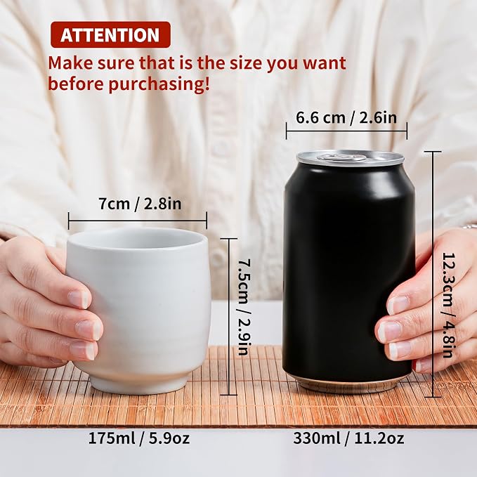 TEANAGOO Japanese Tea Cups, Chinese Tea Cup, 7.2Oz / 205 Ml, Ceramic Tea Cups - Image 3
