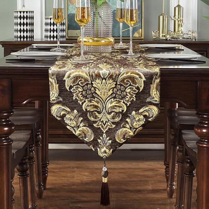 Table Runners Retro Flowers Luxury Jacquard - Image 7