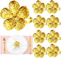 Flower Napkin Rings Set of 8, European Palace-Style Glaze, High-Temperature by Unknown