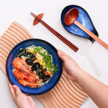 NJCHARMS Ceramic Ramen Bowl Set of 2, 42 oz Japanese Noodle Soup Bowls - Image 6