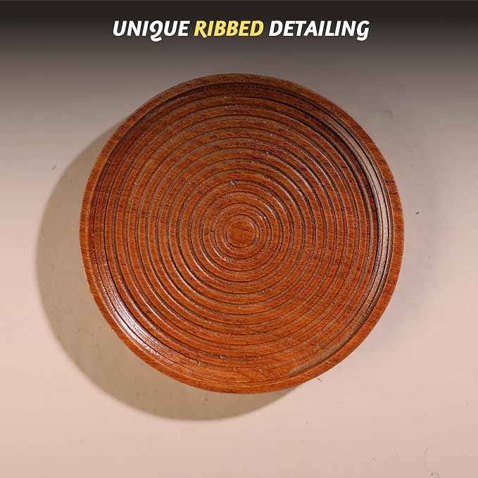 Folkulture Wooden Coasters for Drinks for Coffee Table Decor, Rustic Farmhouse - Image 6
