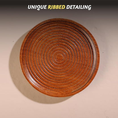 Folkulture Wooden Coasters for Drinks for Coffee Table Decor, Rustic Farmhouse - Image 6