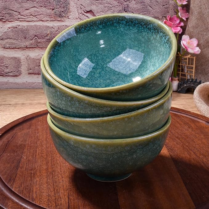 Porcelain Rice Bowls Ceramic Sushi Bowl Set of 4 Perfect - Image 8