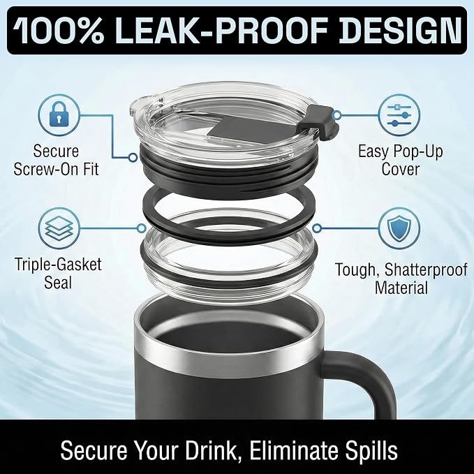 Beast 42 oz Tumbler with Handle Stainless Steel Vacuum Insulated Coffee Ice Cup - Image 4