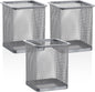 Segarty Pen Holder, 3 Pack Square Silver Pencil Holder by Segarty