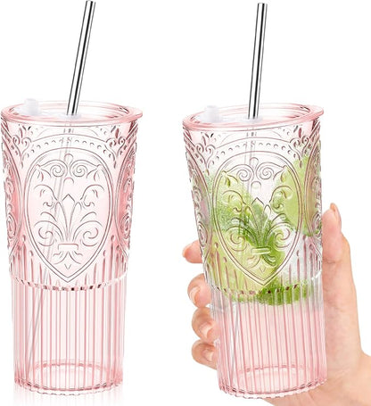 2 Set 20oz Vintage Plastic Tumbler by Unknown