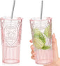 2 Set 20oz Vintage Plastic Tumbler by Unknown